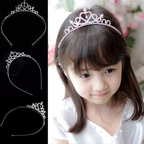 Headband Princess Crown For Girl Hairpin Cute Hairwear Sweet Rhinestone Crown Hairband For ChildrenS Birthday Party Accessories