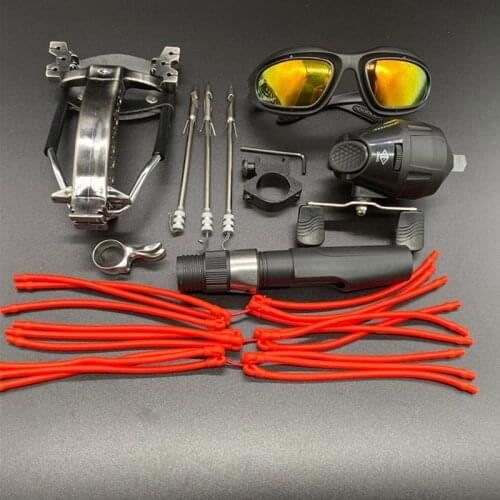 Powerful Card Ball Fishing Slingshot With Rubber Bands Folding Wrist Outdoor Shooting Slingshot With Arrows And Glasses Tools