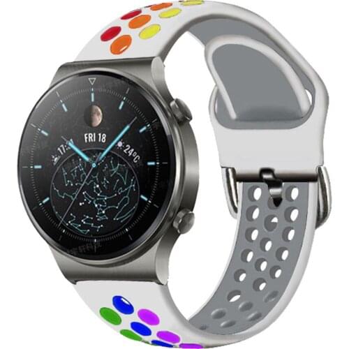 Replaceable Watchbands for HUAWEI WATCH GT 2 46mm/GT Active 46mm/HONOR Magic Silicone Strap Band For Huawei GT2 Pro Bracelet