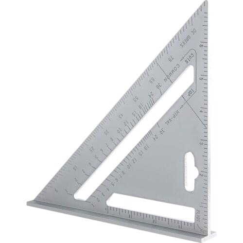8''/200mm Triangle Ruler Protractor Aluminum Alloy 90 Degree Angle Ruler For Builders DIY Artists Woodworking Measuring Tools