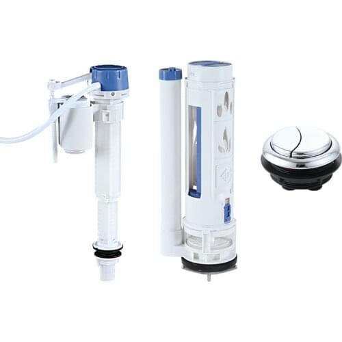 Universal toilet fill valve drain valve inlet valve outlet valve pump water tank fittings toilet button set WC bath accessories