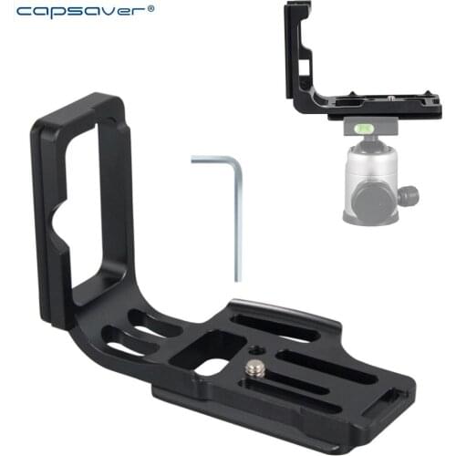 Capsaver Vertical Quick Release plate L Shape Tripod Monopod Extension Handle with 1/4 Screw External for Nikon D800 D800E D810