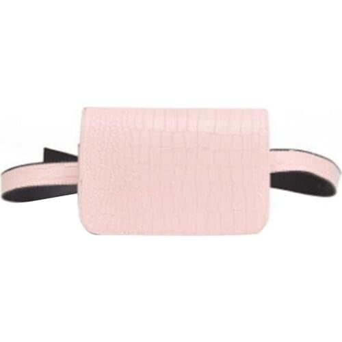 Ladies Fashion Solid Color Portable Chest Bag Women Crocodile Patttern PU Leather Waist Bag Portable Wear-resistant Casual Bags