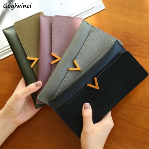 Wallets Women Long bag Matte Patchwork Elegant PU Leather High Quality Simple Handbag Womens Money Bags Card Holder Korean Style