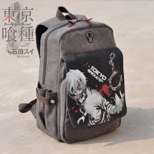 Anime Tokyo Ghouls Ken Kaneki Cosplay Canvas Backpack Multifunctional Shoulder Bag Laptop Bag School Bag Gift Mochila