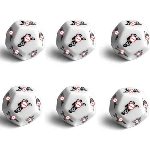 Sex Dice Adult Posture Fun 1/3/6Pcs Twelve-Sided Russian Glow Dice Flirting Couples Lovers Sex Toys Creative Game Adult Sex Tool