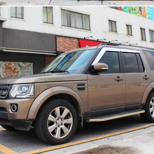 1 Set Windows Chrome Vent Visors Rain Guard Sun Shield Deflectors For Land Rover Discovery 4 2014-2016