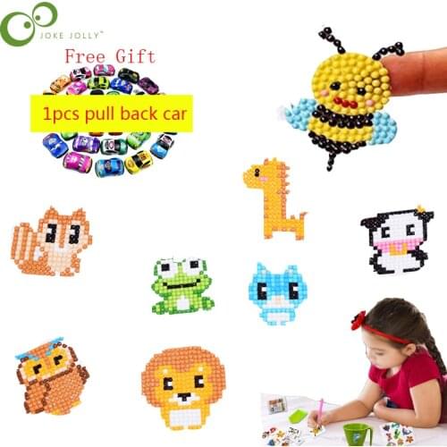 1Set Childrens Diamond Stickers Handmade Stickers DIY Cartoon Diamond Painting Decorative Painting Educational Toys WYW