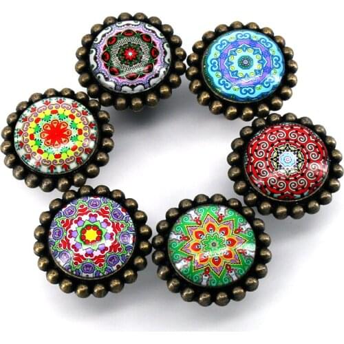 1x American Dresser Domed Glass Metal Knobs Drawer Pull Furniture Kitchen Cabinet Handle Knob Wardrobe Shoebox Closet Hardware