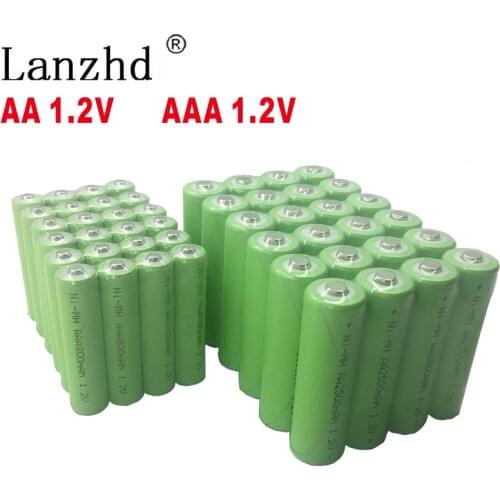 4PCS-40pcs AA 2500mAh Rechargeable Batteries AAA 1.2V Batteries 3A 800mah Ni-MH Rechargeable batteies for Remote Control Toy
