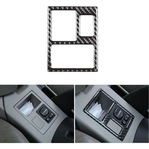 Car Soft Carbon Fiber Interior Rearview Mirror Adjust Switch Button Frame Cover Trim For Toyota Rav4 RAV 4 2006 - 2010 2011 2012
