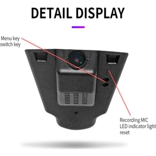 WiFi APP Car DVR Camera For lincoln MKZ MKX MKC 2015 Ford everest Explorer 2016 2017 2018 Novatek 96672 IMX 322 Dual Recorder