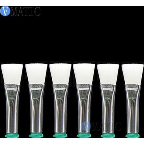 Free Shipping 18G Dispensing Needle Brush Double Screw Thread EFD Soft Brush Flat 11mm Mouth Glue Dispenser Needle Brush