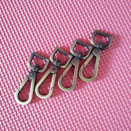 1/2" (inner 12.5mm) Bronze Swivel Push Gate Snap Hooks , Antique Brass Lobster Claw Clasp 40pcs/lot