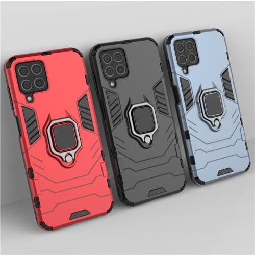 For Samsung galaxy M32 Case Shockproof Armor Finger Ring Bracket Case For Galaxy A22 4G Cover For Galaxy A32 A52 A72 A42 A12 M12