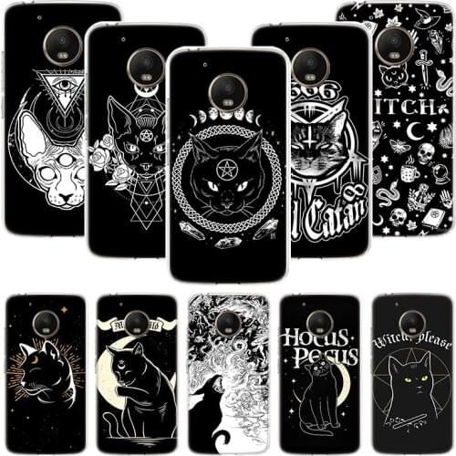 Witch And Cat Colorful Cute Phone Case For Motorola Moto G9 G8 G7 G6 G5 E6 E5 E4 Plus Play Power One Action Macro Coque Cover Ca