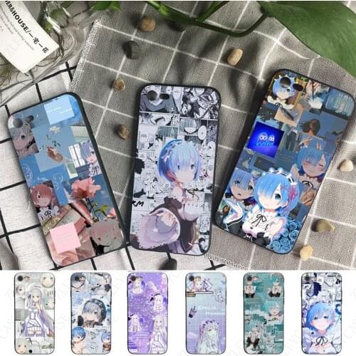 Transparent anime Re zero Rem Emilia phone cover for iPhone 12 6S 6plus 7plus 8Plus X XR 5S 11pro 12pro max 12 mini case coque