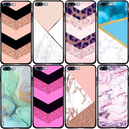 Phone Case for Xiaomi Redmi Note 10 9 9S 9A 8 8T 7 6 7A 6A 5A 5 A1 A2 A3 Pro Max Plus Lite Marble Pink Rose Gold