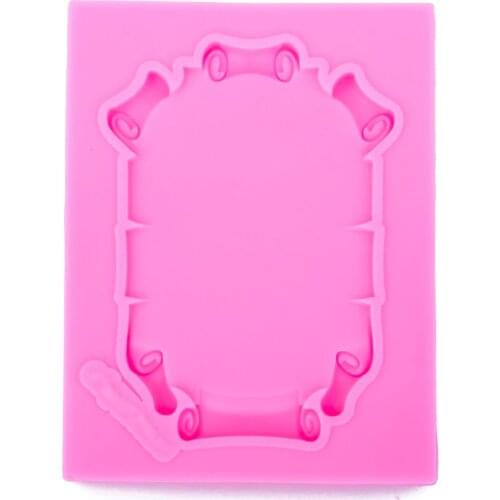 Photo frame shape 3D Craft Relief Chocolate confectionery Silicone Mold Fondant Cake Kitchen Decorating DIY Tools FT-1067