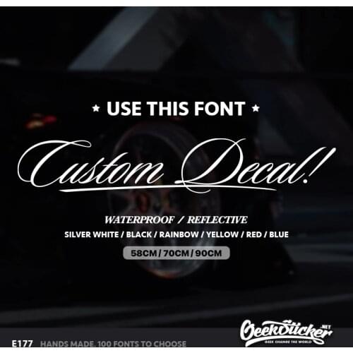 Geeksticker Waterproof Custom Name Stickers Car Decal Waterproof Reflective Sticker For Honda Type-R Accord S2000 City Clarity