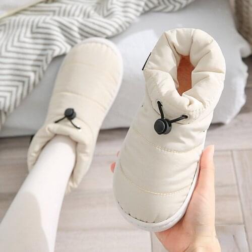 Cotton slippers womens bag with autumn and winter indoor home antiskid couple Plush warm thickened moon cotton shoes in winter