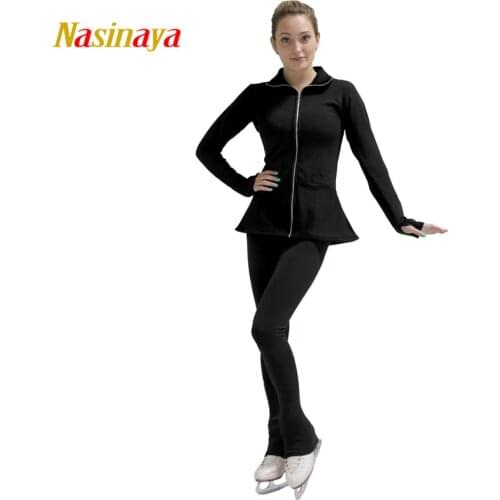 Customized Figure Skating suits jacket and pants long trousers for Girl Women Training Patinaje Ice Skating Warm Gymnastics 3