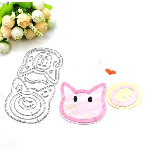 Julyarts New Cute Animal Cats Head Cutting Dies New Dies 2020 For Scrapbooking album Decorative Embossing Craft Cut Paper Cards