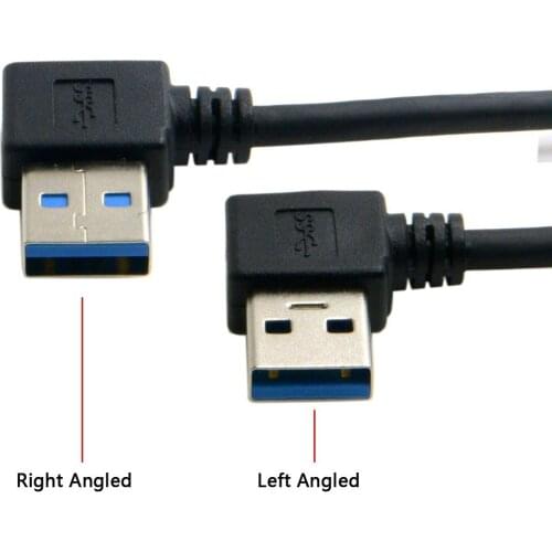 CY USB to USB Extension Cable Type A Male to Male USB 3.0 Cable USB 3.0 Type A Male Left to USB 3.0 A Type Right Extension Cable