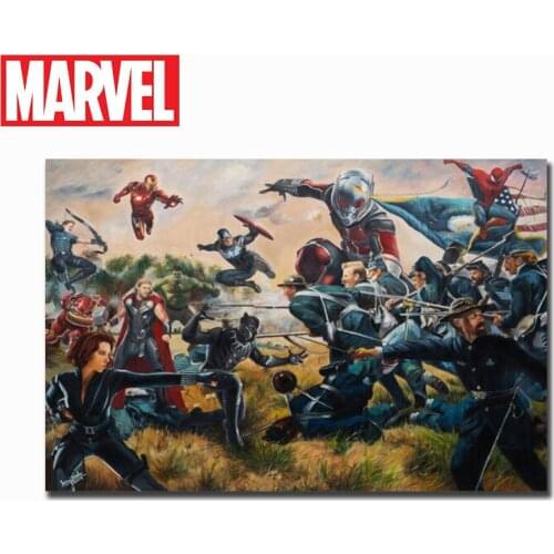 Graffiti Art Marvel Avengers Super Hero With General Fight Printing Canvas Paintings Posters For Living Home Decoration Cuadros