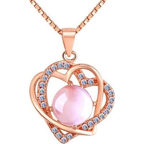 China Natural Jade Pink Hand Carved Love Pendant Fashion Boutique Jewelry Pink Agate Necklace Popular Gift