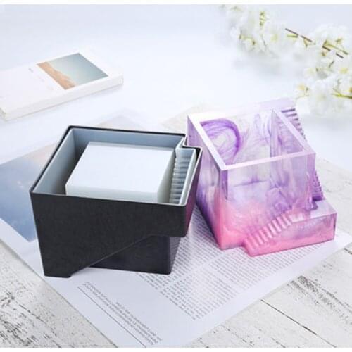 Hot Silicone Mold For Succulent Plants Concrete Square Round With Stairs Desktop Bonsai Flower Pot Mold Handmade Home Decor