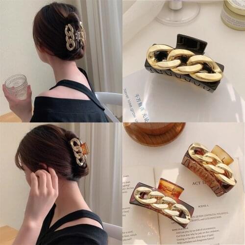Fashion Claw Clip for Women Tough Black Plastic Hair Claw Large Size Hair Clamps Claw Clip Crab for Hair Accessories for Hair