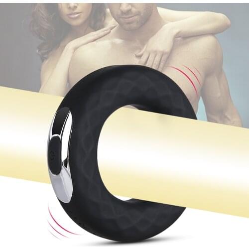 Male Penis Vibration Ring Sex Toy Male Delayed Ejaculation Cock Ring Penis Enlargement Erection Trainer Massager Men Sex Product