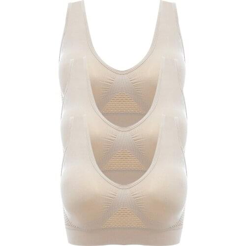 New Womens Workout Bras Shakeproof Full Cup Padded Underwear Stretch Racerback Wire Free Brassiere Female Compression Lingerie