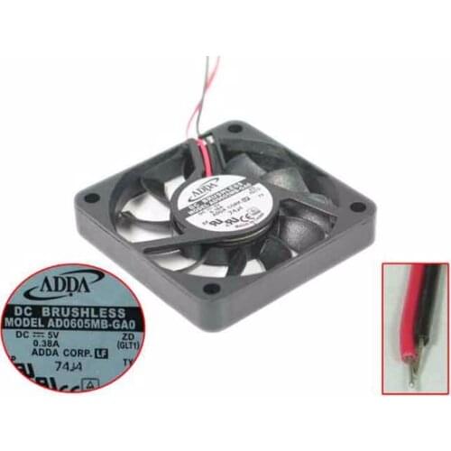 ADDA AD0605MB-GA0 Server Cooling Fan DC 5V 0.38A 60x60x10mm 2-wire