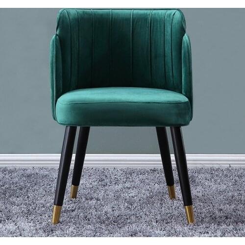 2pcs/lot Luxury Dining Chair Home Back Chair Modern Living Room Bedroom Dressing Chair Nail Makeup Chair Leisure Armchair