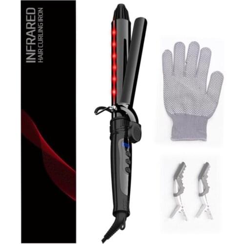 Infrared Curling Iron Wand for Hair Styling Tools Hair Crimper Professional LCD Display Hair Curler