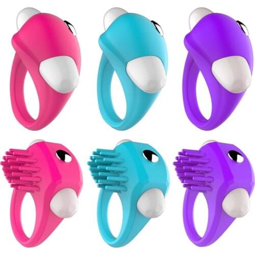 Silicone Time Delay Vibrator Male Dual Ring,Vibrating Cock Ring, Penis Rings,Sex Toys for Man,Sex Products, Adult Sex Toy ST580
