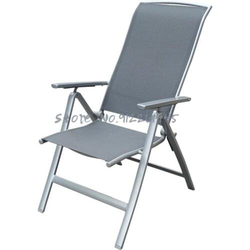 Recliner Folding Thickened Reinforced Adjustable Office Lunch Break Aluminum Alloy Massager Leisure Summer For The Elderly