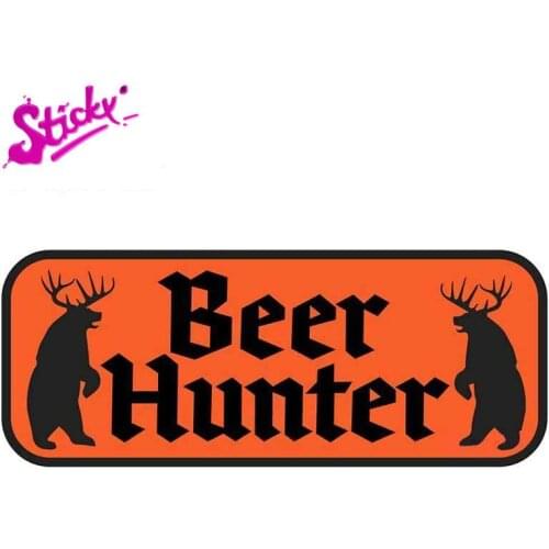 STICKYBeer Hunter Car Sticker Waterproof Tips Warning Plaques & Signs Car Sticker Decal Decor Waterproof Motorcycle Off-road PVC