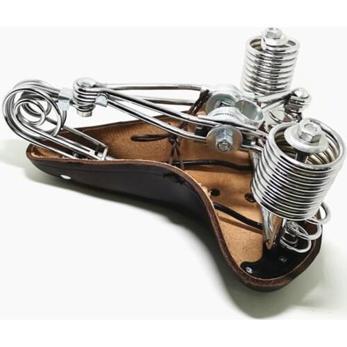 G46 Cycling saddle vintage 100% cowhide saddle Reinforced spring metal frame old style bicycle saddle