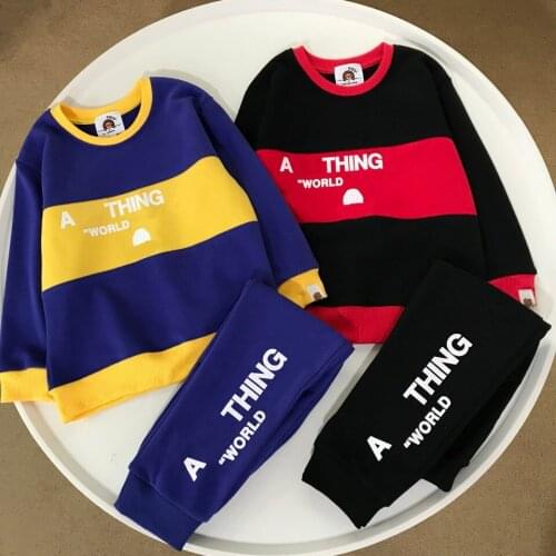 1 Set Kids Boy Girls Colorful Cartoon Animal Hoodie Tops Sweatershirt Jacket and Pants Hip Hop Style Children Clothes