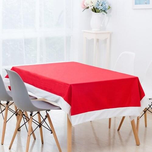 1PCS Red Christmas Tablecloth Christmas Flag Christmas Decorations For Home New Year Decoration
