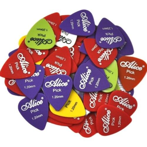 100pcs Heavy 1.2mm Alice Matte Nylon Guitar Picks Plectrums For Electric Guitar Bass F
