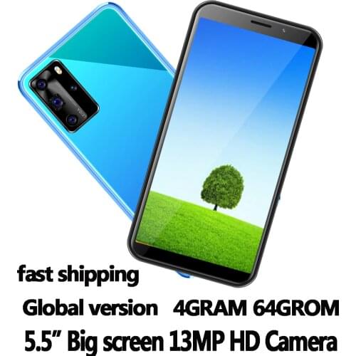 10LITE Smartphones 5.5 INCH 4GB RAM 64G ROM 13MP HD Camera Face ID Unlocked Quad Core Android Mobile Phones Celulares Wifi 2SIM
