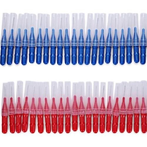 50 Pcs Soft Interdental Brush Dental Flosser Gum Massager Dental Care Interdental Brushes 2.5mm Tooth Pick Brush Teeth