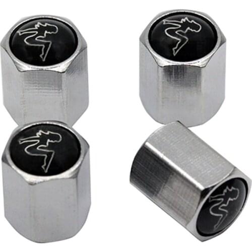 4Pcs/Lot Car Styling Wheel Tire Accessories Valve Stems Covers of Sexy Lady Logo Sticker for Auto Accessories