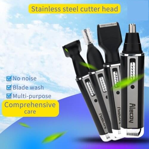 4 in Professional Electric Rechargeable Nose and Ear Hair Trimmer Shaver Temple Cut Personal Care Tools For Men 12