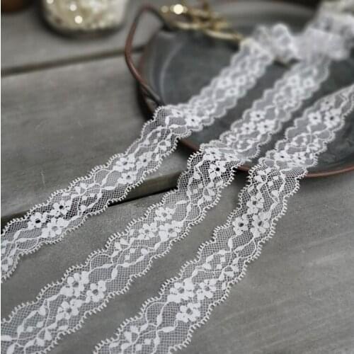 5 Meters/lot Pure White Embroidered Mesh Lace Garment Lace Trims Trimmings DIY Patchwork Sewing accessories 3cm