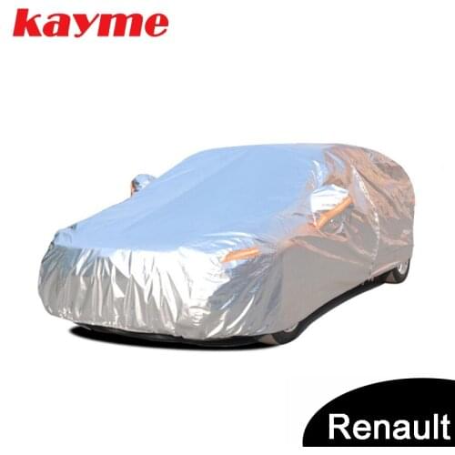 Kayme aluminium Waterproof car covers super sun protection dust Rain car cover full universal auto suv protective for Renault
